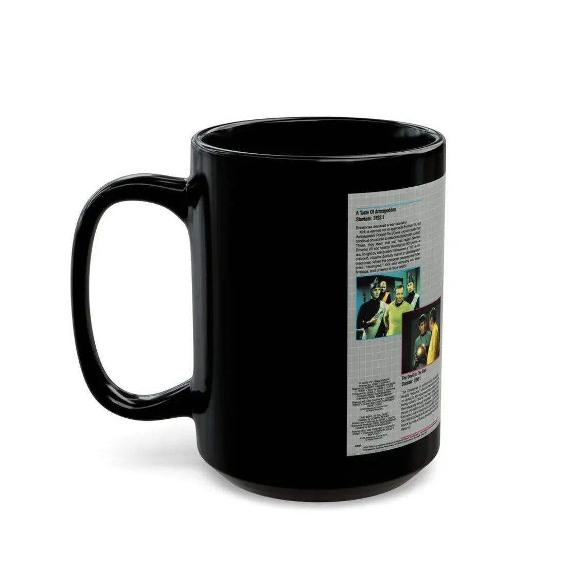STAR TREK A TASTE OF ARMAGEDDON (VHS COVER) - Black Coffee Mug - Go Mug Yourself