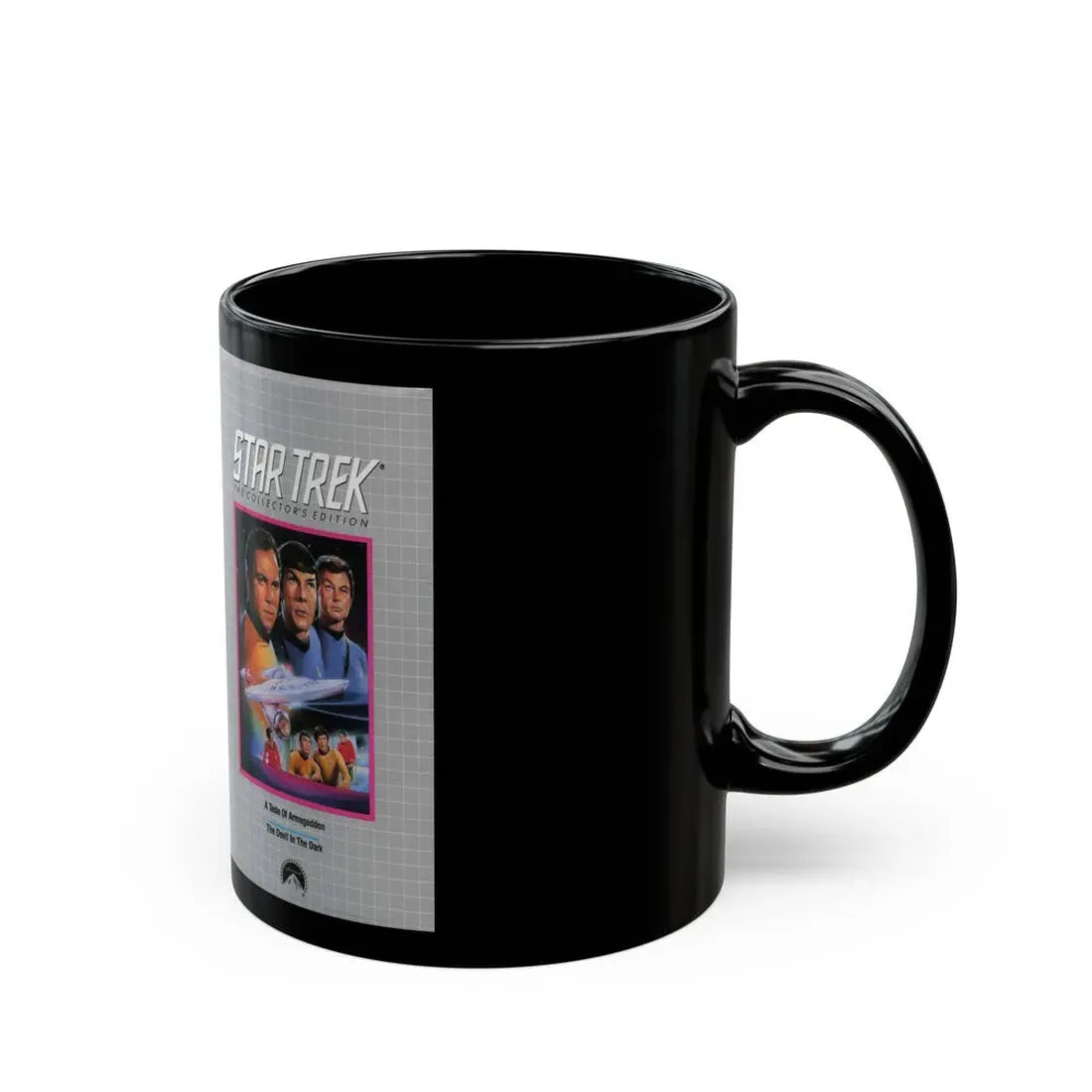 STAR TREK A TASTE OF ARMAGEDDON (VHS COVER) - Black Coffee Mug - Go Mug Yourself