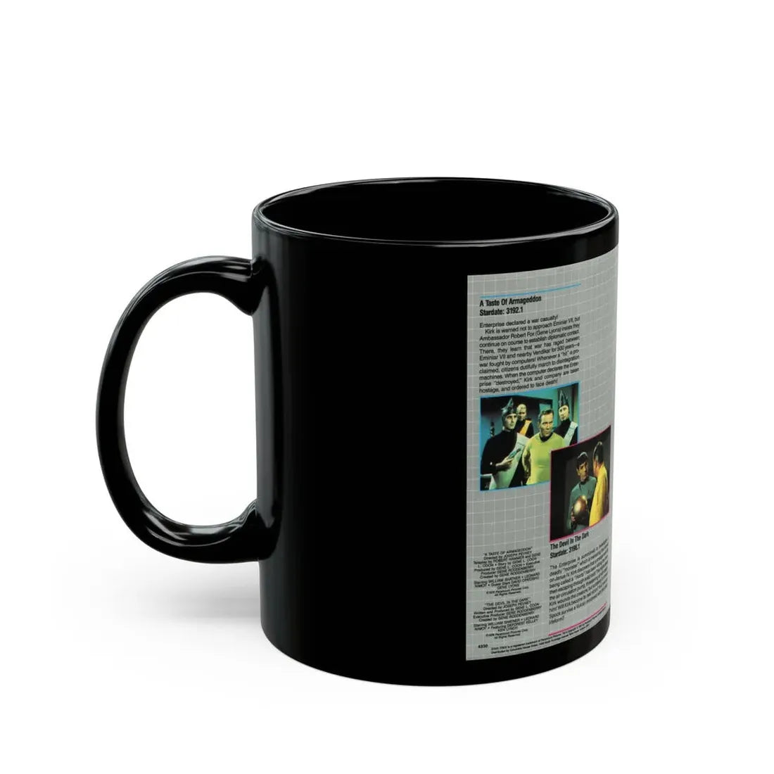 STAR TREK A TASTE OF ARMAGEDDON (VHS COVER) - Black Coffee Mug - Go Mug Yourself