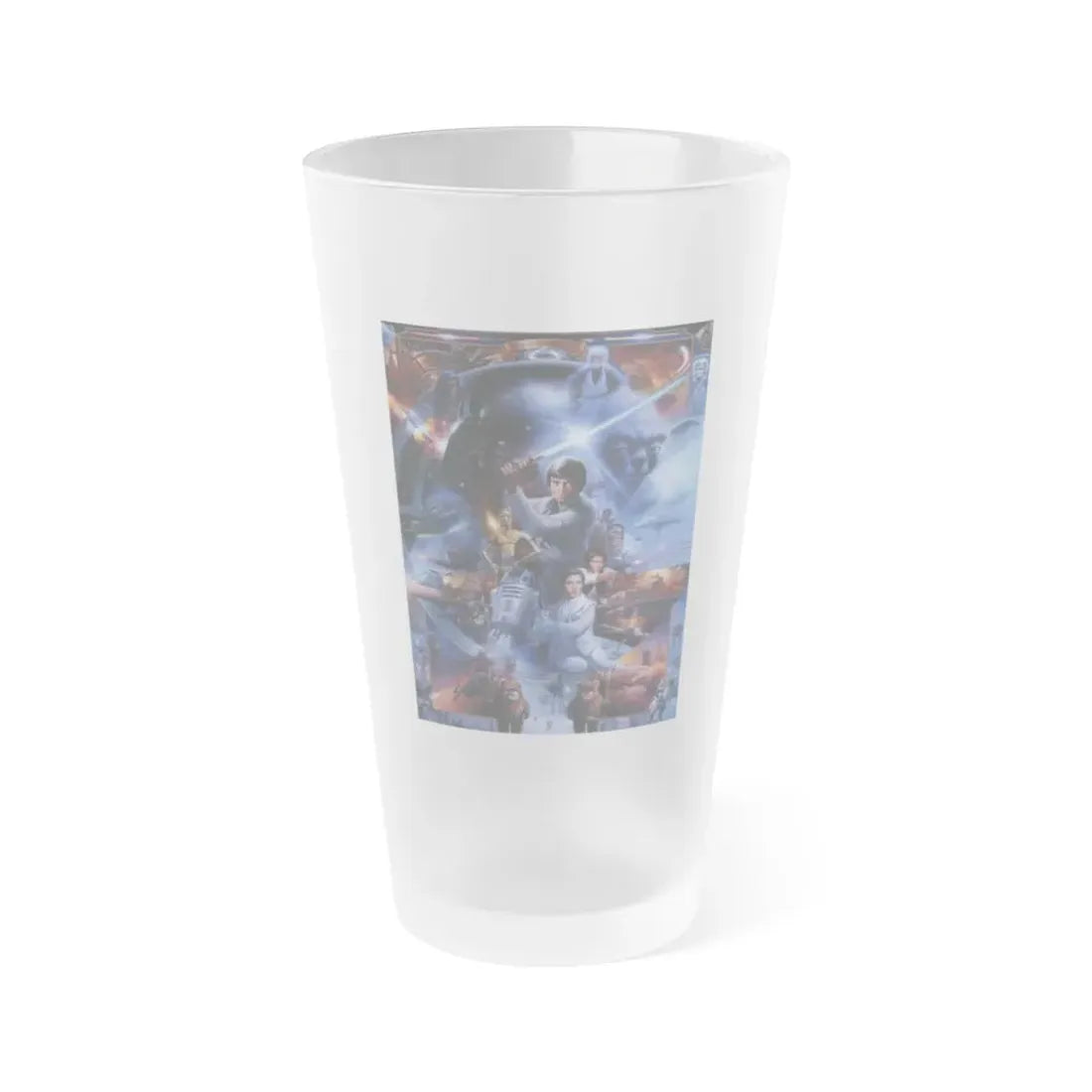 STAR WARS 20TH ANNIVERSARY COLLAGE 1977 Movie Poster - Frosted Pint Glass 16oz Default Title - Go Mug Yourself