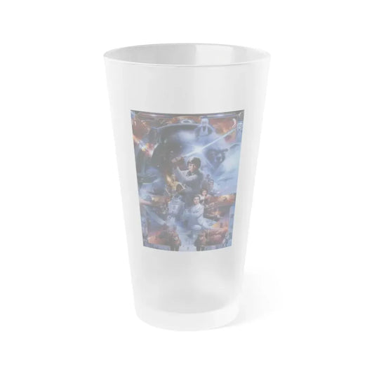 STAR WARS 20TH ANNIVERSARY COLLAGE 1977 Movie Poster - Frosted Pint Glass 16oz Default Title - Go Mug Yourself