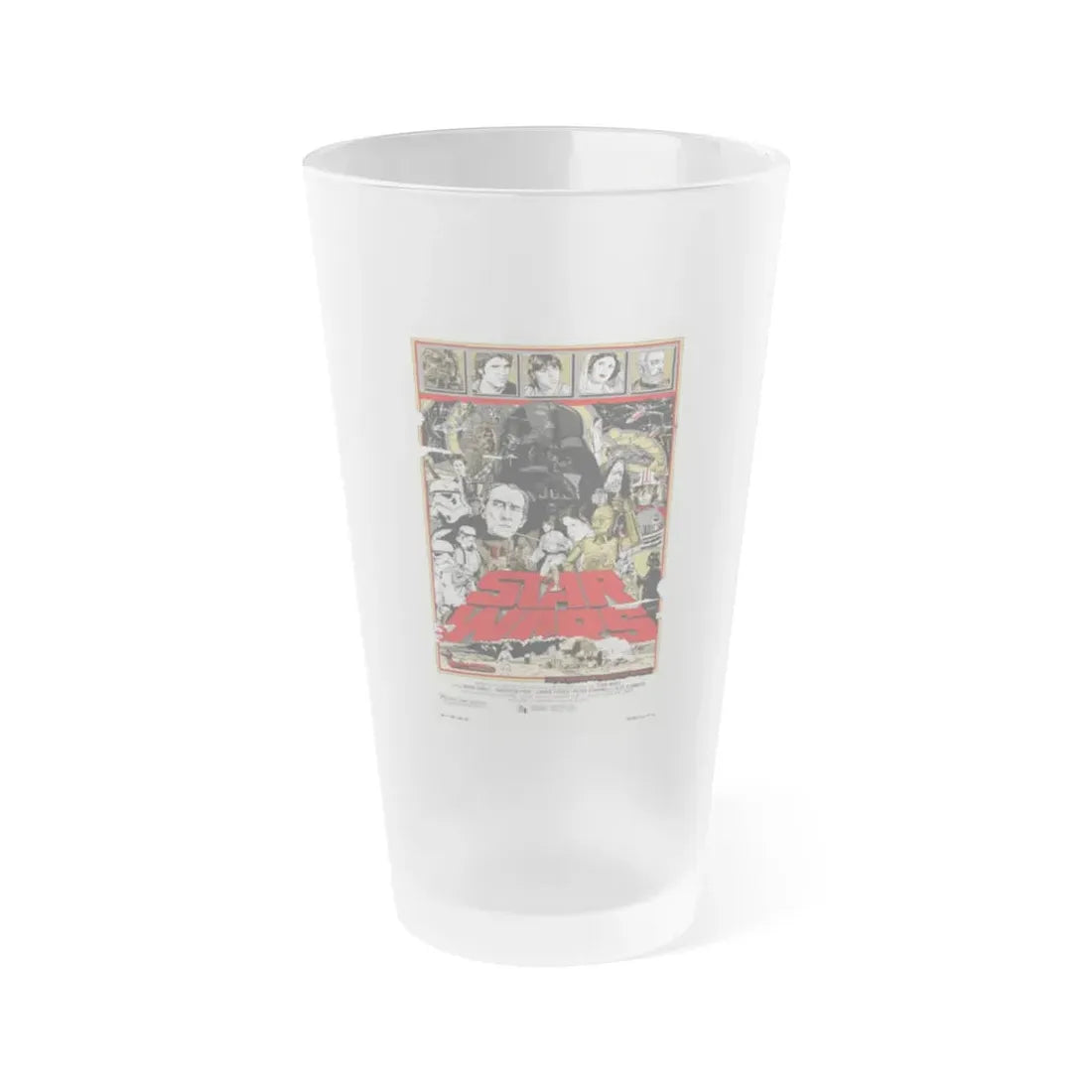 STAR WARS (ALAMO) 1977 Movie Poster - Frosted Pint Glass 16oz Default Title - Go Mug Yourself