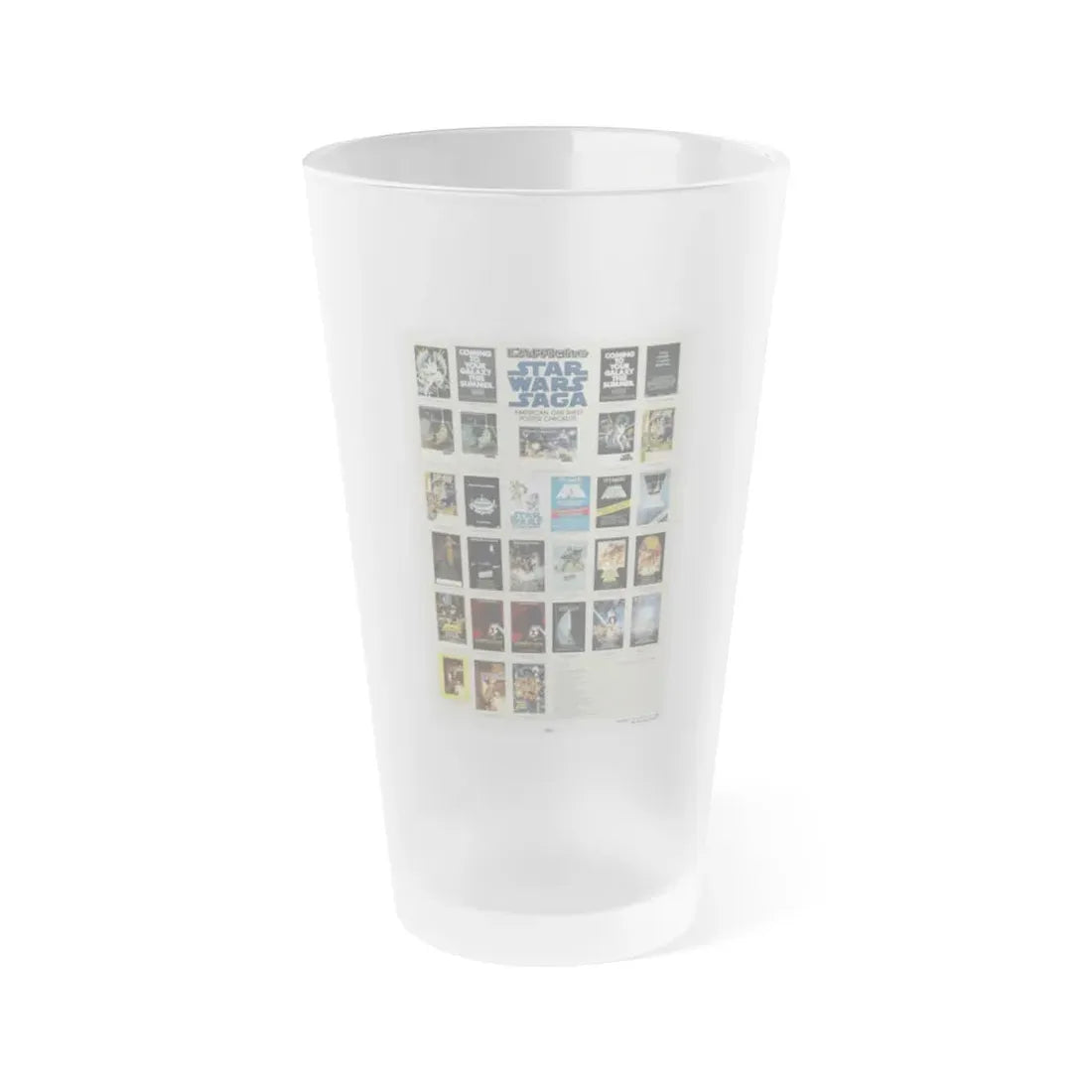 STAR WARS CHECKLIST 1 1977 Movie Poster - Frosted Pint Glass 16oz Default Title - Go Mug Yourself