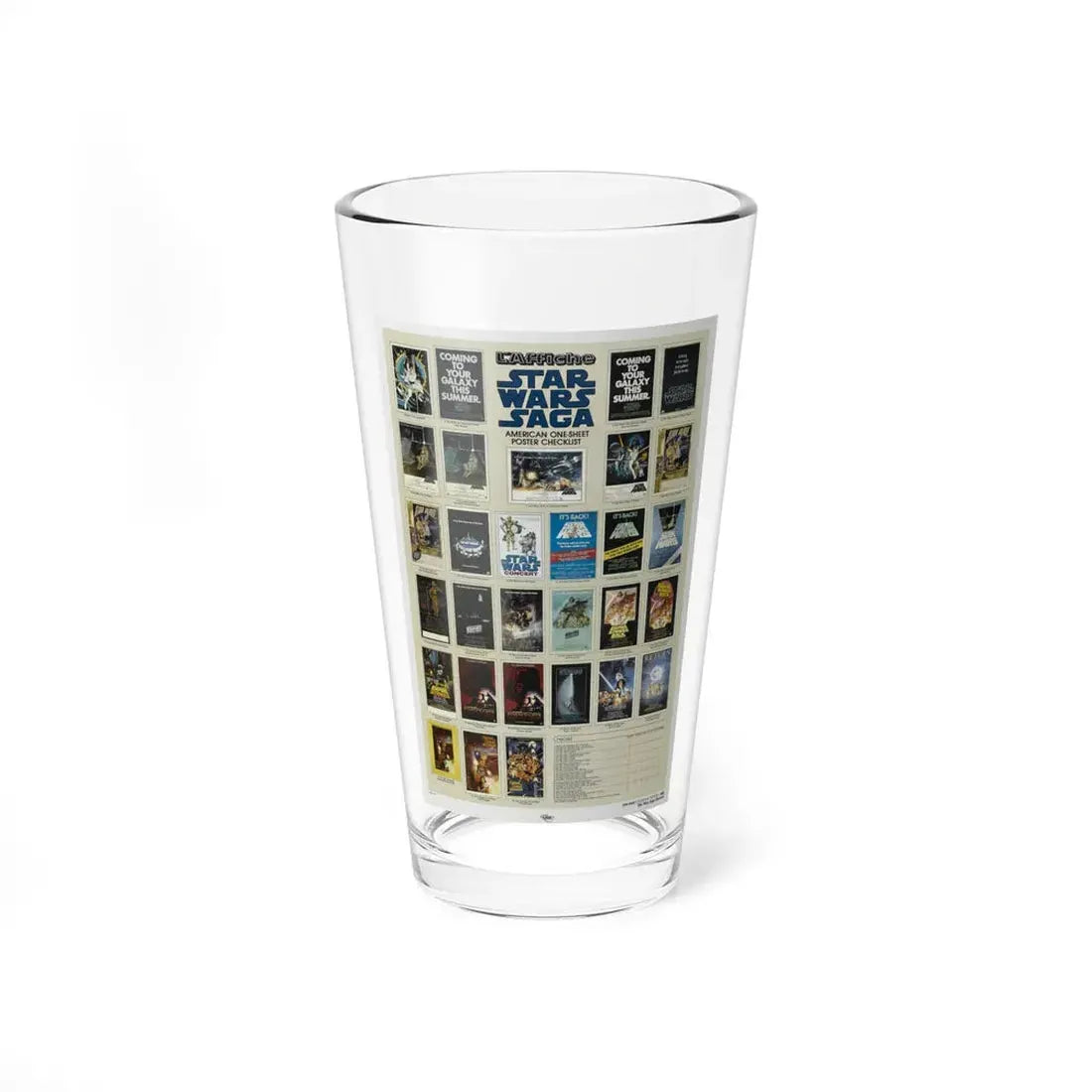 STAR WARS CHECKLIST 1 1977 Movie Poster - Pint Glass 16oz 16oz - Go Mug Yourself