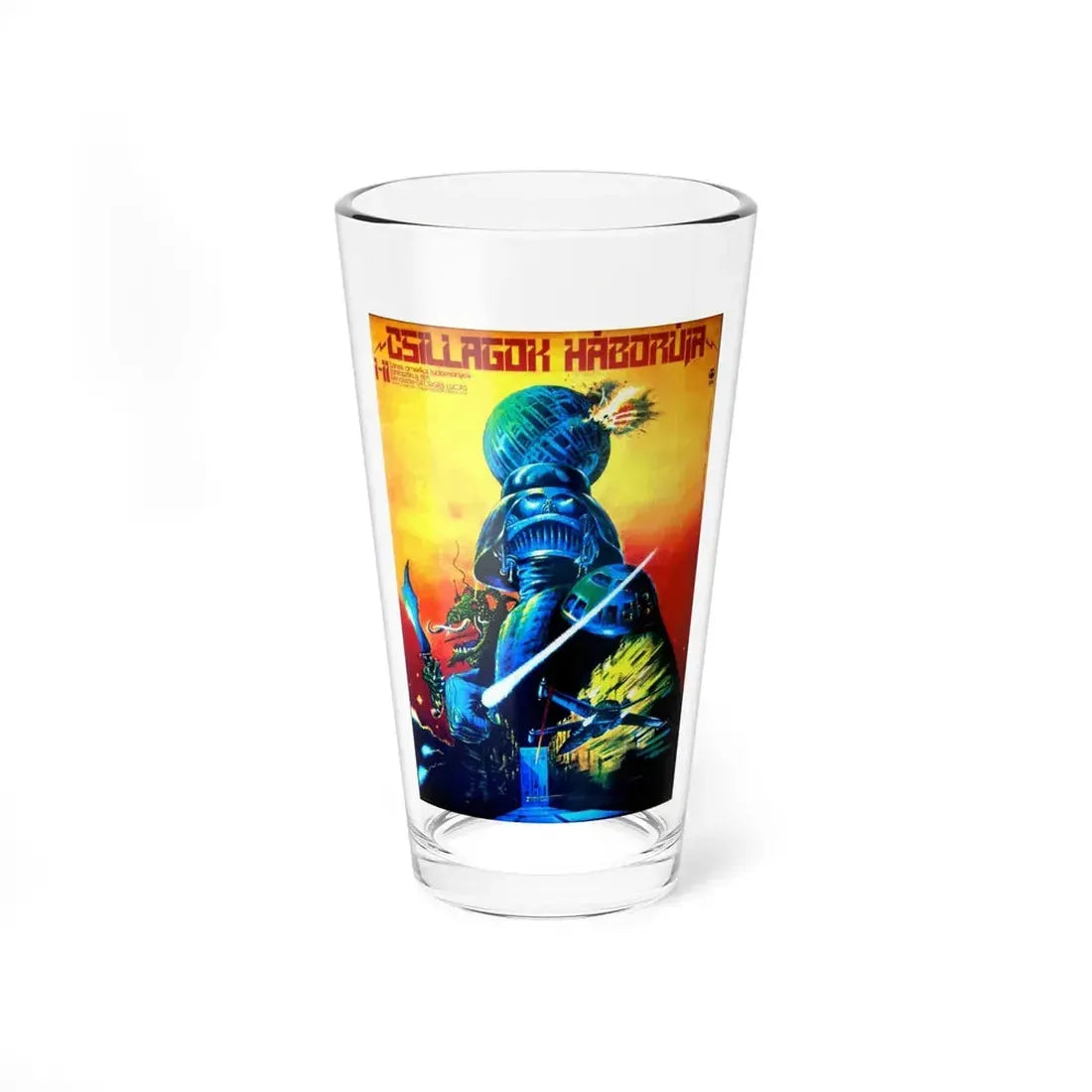 STAR WARS (HUNGARY) 1977 Movie Poster - Pint Glass 16oz 16oz - Go Mug Yourself