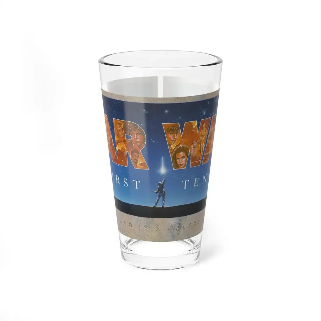 STAR WARS (THE FIRST 10 YEARS) 1977 Movie Poster - Pint Glass 16oz 16oz - Go Mug Yourself