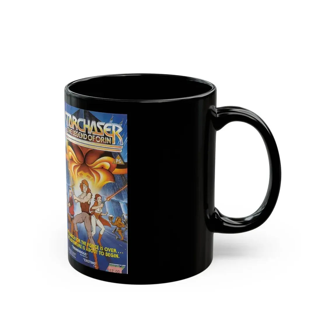 STARCHASER THE LEGEND OF ORIN (VHS COVER) - Black Coffee Mug - Go Mug Yourself