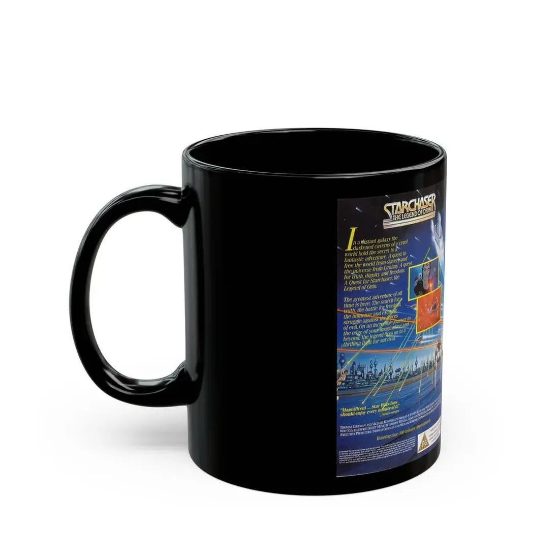 STARCHASER THE LEGEND OF ORIN (VHS COVER) - Black Coffee Mug - Go Mug Yourself