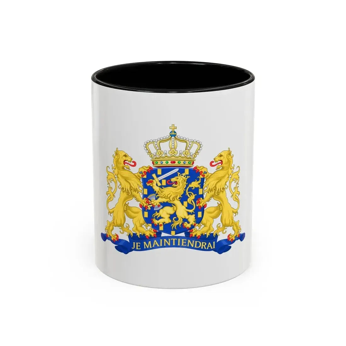 State coat of arms of the Netherlands - Accent Coffee Mug 11oz Black - Go Mug Yourself