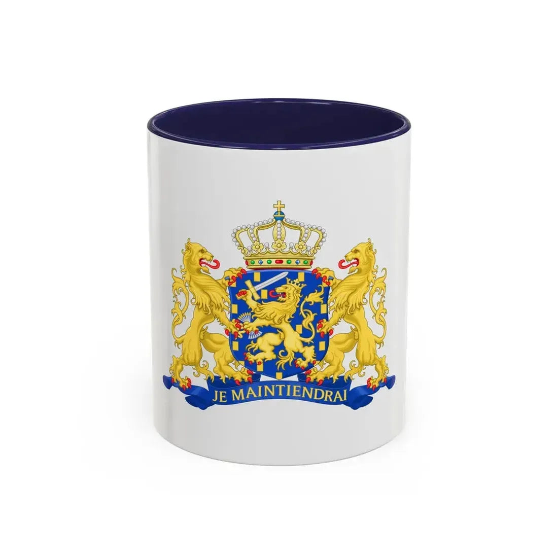 State coat of arms of the Netherlands - Accent Coffee Mug 11oz Navy - Go Mug Yourself