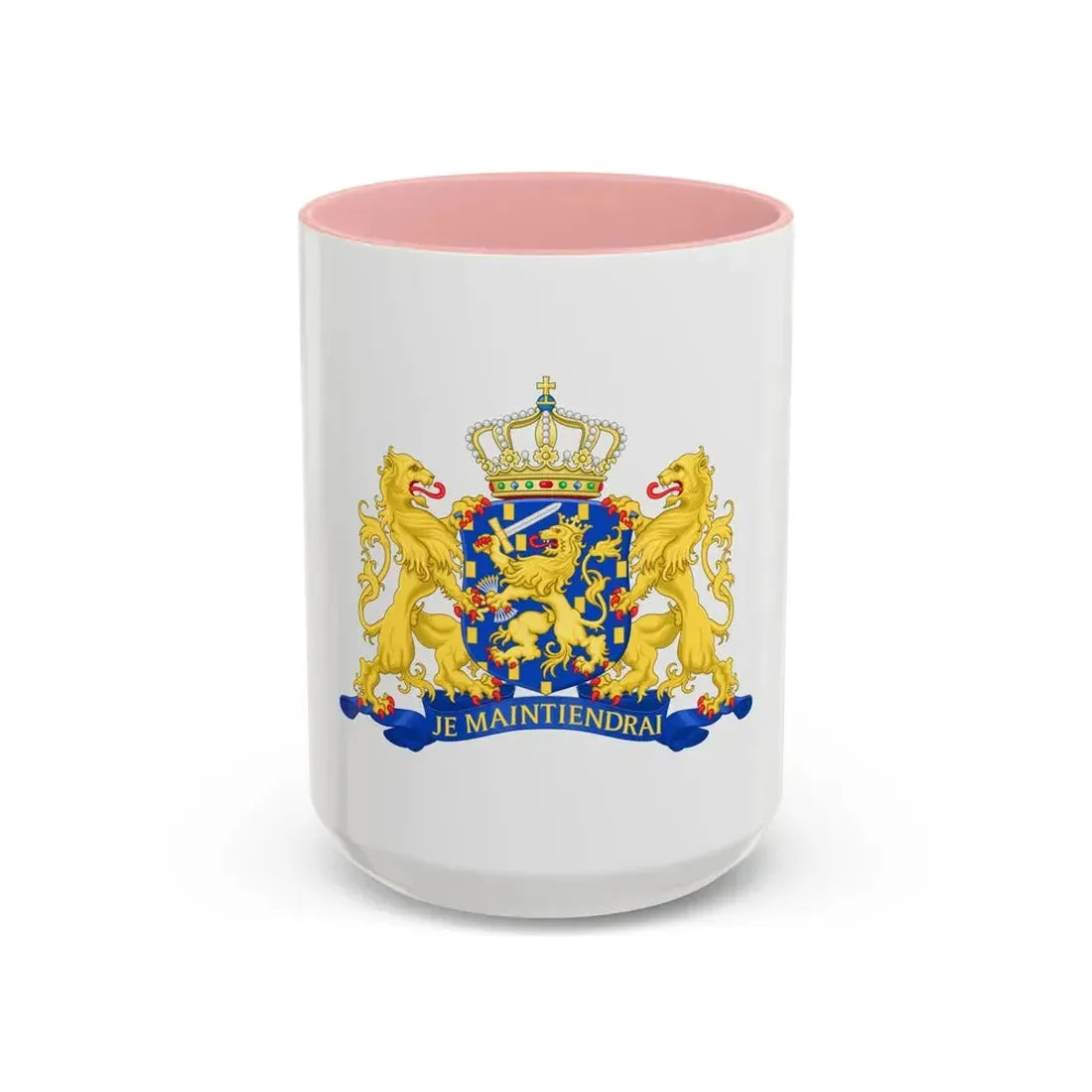 State coat of arms of the Netherlands - Accent Coffee Mug 15oz Pink - Go Mug Yourself