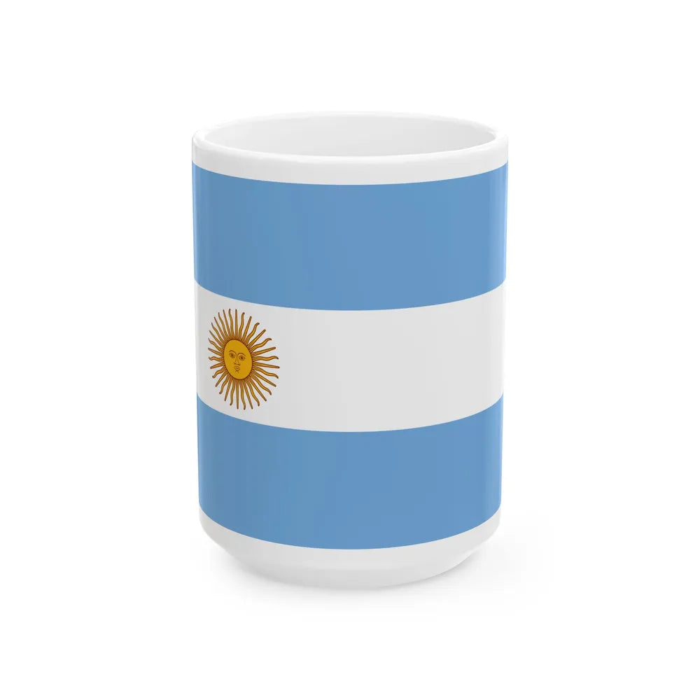 State flag of Argentina 1913-1941 (Argentina) White Coffee Mug 15oz - Go Mug Yourself