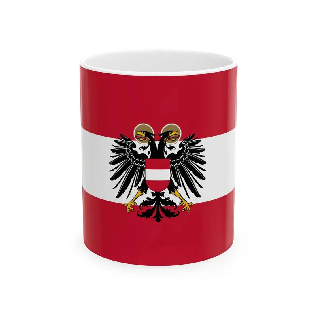 State flag of Austria 1934-1938 (Austria) White Coffee Mug 11oz - Go Mug Yourself