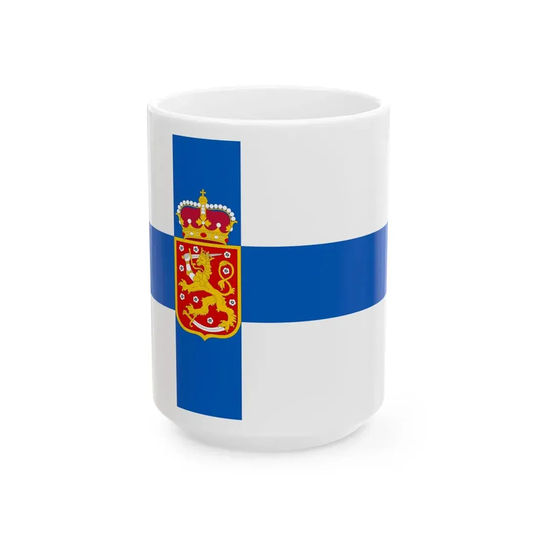 State Flag of Finland 1918-1920 3-2 (Finland) White Coffee Mug 15oz - Go Mug Yourself
