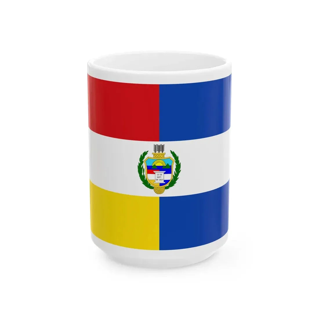 State Flag of Guatemala 1851-1858 (Guatemala) White Coffee Mug 15oz - Go Mug Yourself