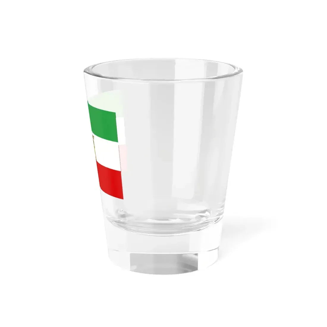 State flag of Iran 1933-1964 3-2 (Iran) Shot Glass 1.5oz - Go Mug Yourself