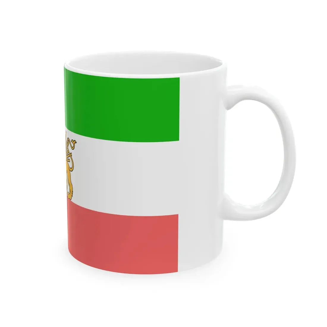 State flag of Persia 1907-1933 3-2 (Iran) White Coffee Mug - Go Mug Yourself