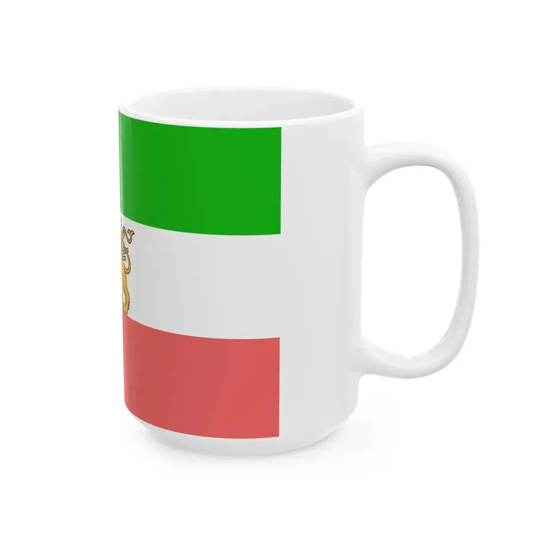 State flag of Persia 1907-1933 3-2 (Iran) White Coffee Mug - Go Mug Yourself