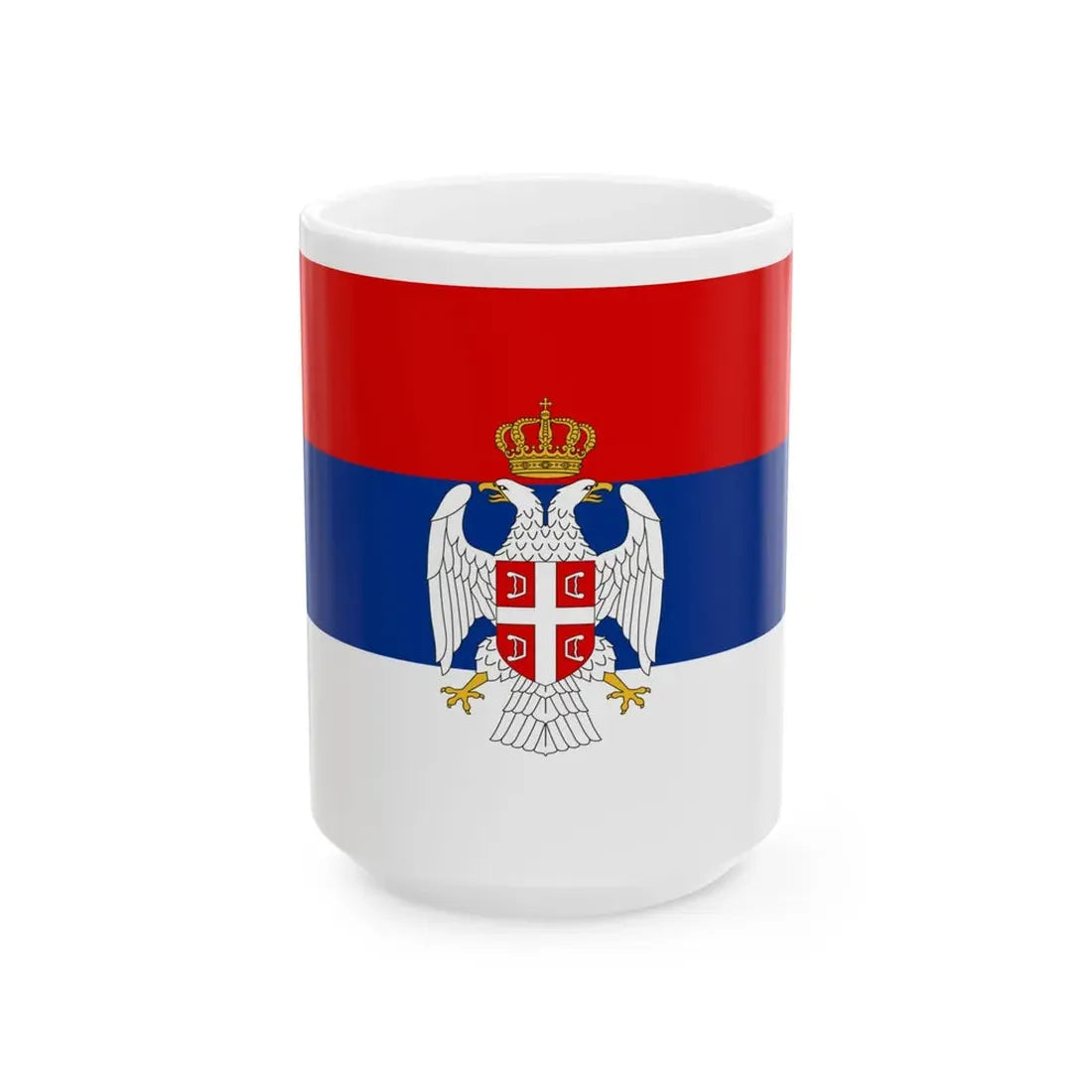 State Flag of Serbian Krajina 1991 (Croatia) White Coffee Mug 15oz - Go Mug Yourself