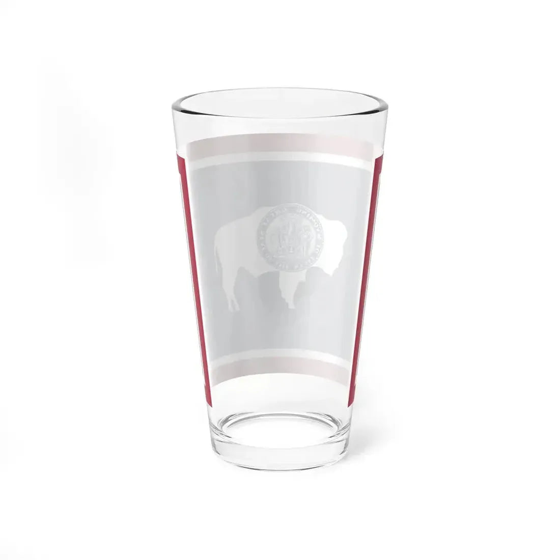State Flag of Wyoming (United States) Pint Glass 16oz - Go Mug Yourself