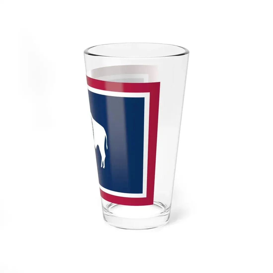 State Flag of Wyoming (United States) Pint Glass 16oz - Go Mug Yourself