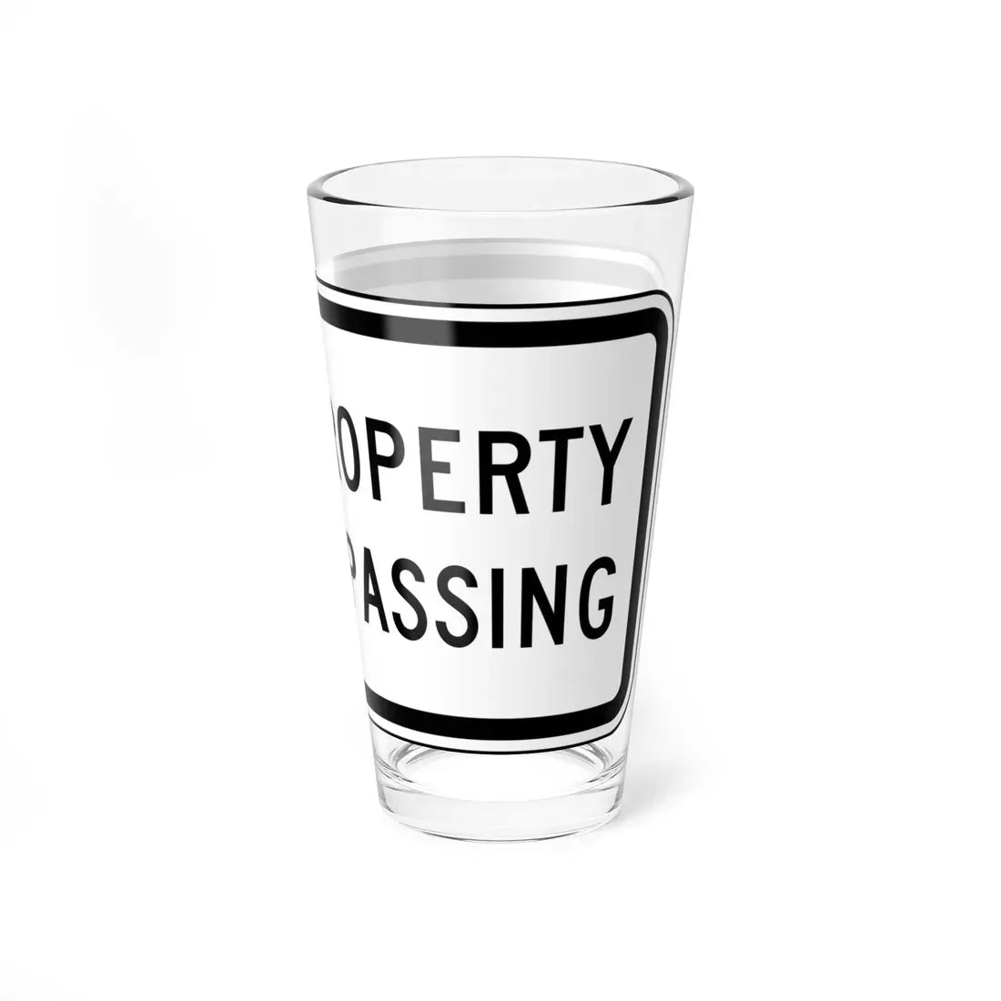 STATE PROPERTY NO TRESPASSING Delaware SR1-15-DE (Delaware) (Road Sign) Pint Glass 16oz - Go Mug Yourself
