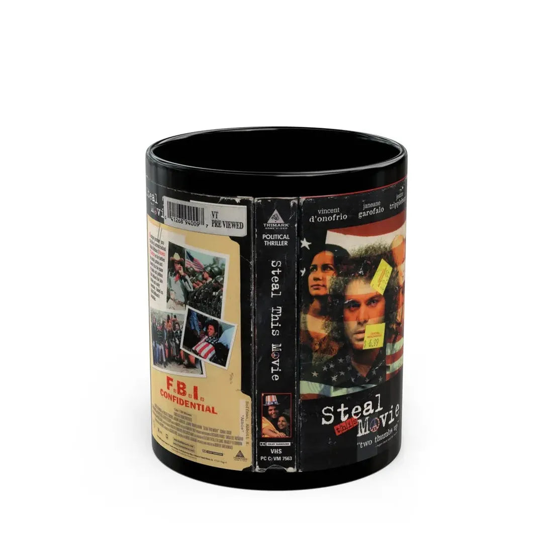 STEAL THIS MOVIE (VHS COVER) - Black Coffee Mug 11oz - Go Mug Yourself