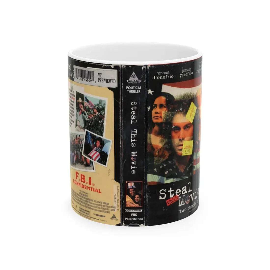 STEAL THIS MOVIE (VHS COVER) - White Coffee Mug 11oz - Go Mug Yourself