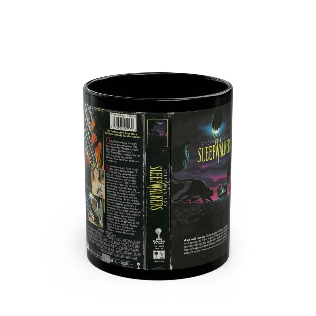 STEPHEN KINGS NIGHTSHIFT SLEEPWALKERS (VHS COVER) - Black Coffee Mug 11oz - Go Mug Yourself