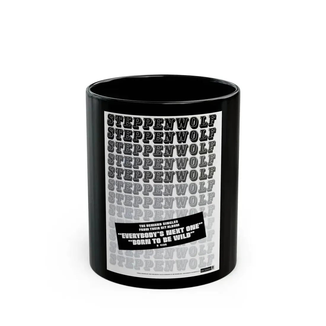 Steppenwolf 1968 (Music Poster) Black Coffee Mug 11oz - Go Mug Yourself