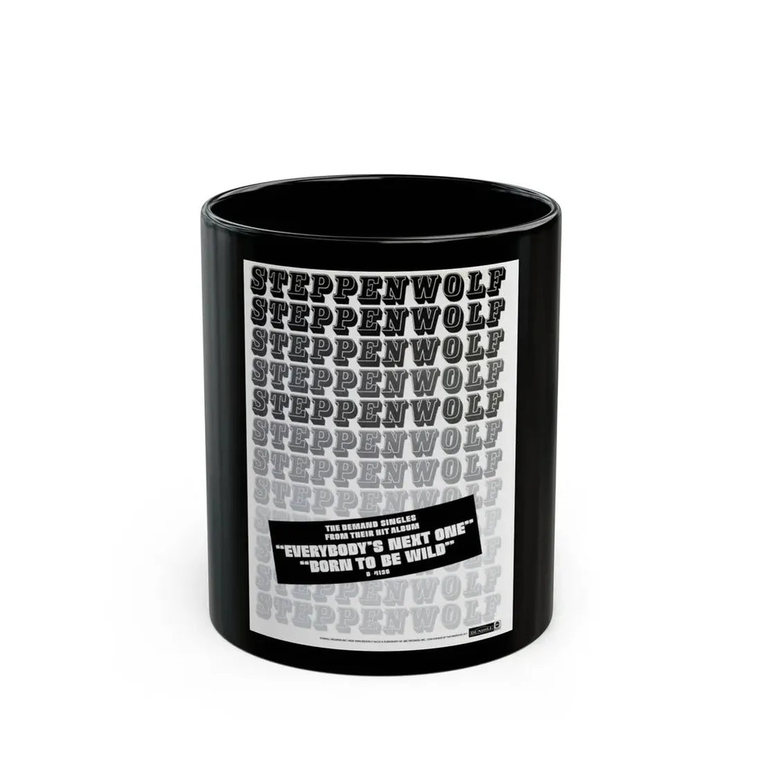 Steppenwolf 1968 (Music Poster) Black Coffee Mug 11oz - Go Mug Yourself