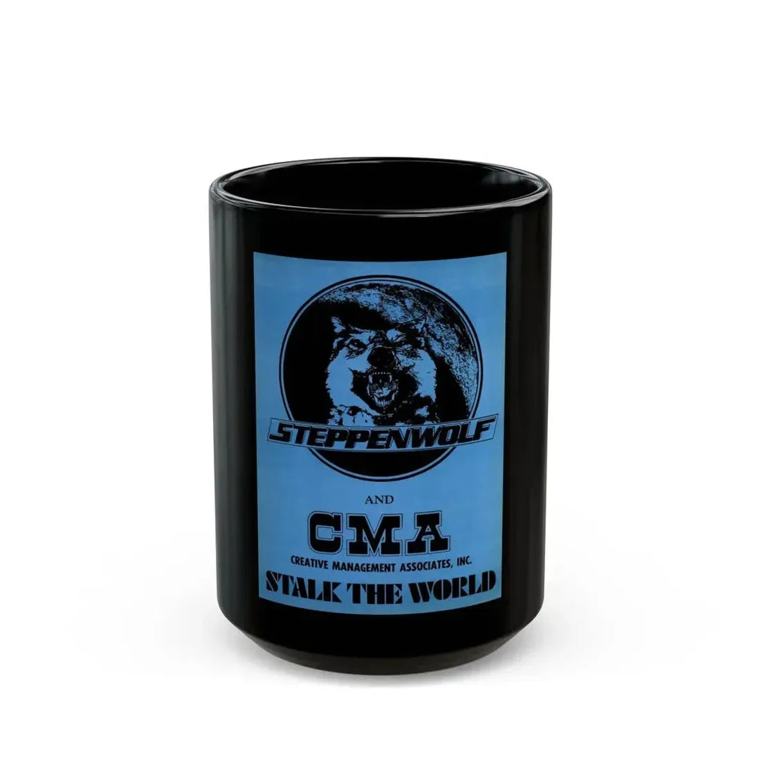 Steppenwolf 1974 (Music Poster) Black Coffee Mug 15oz - Go Mug Yourself
