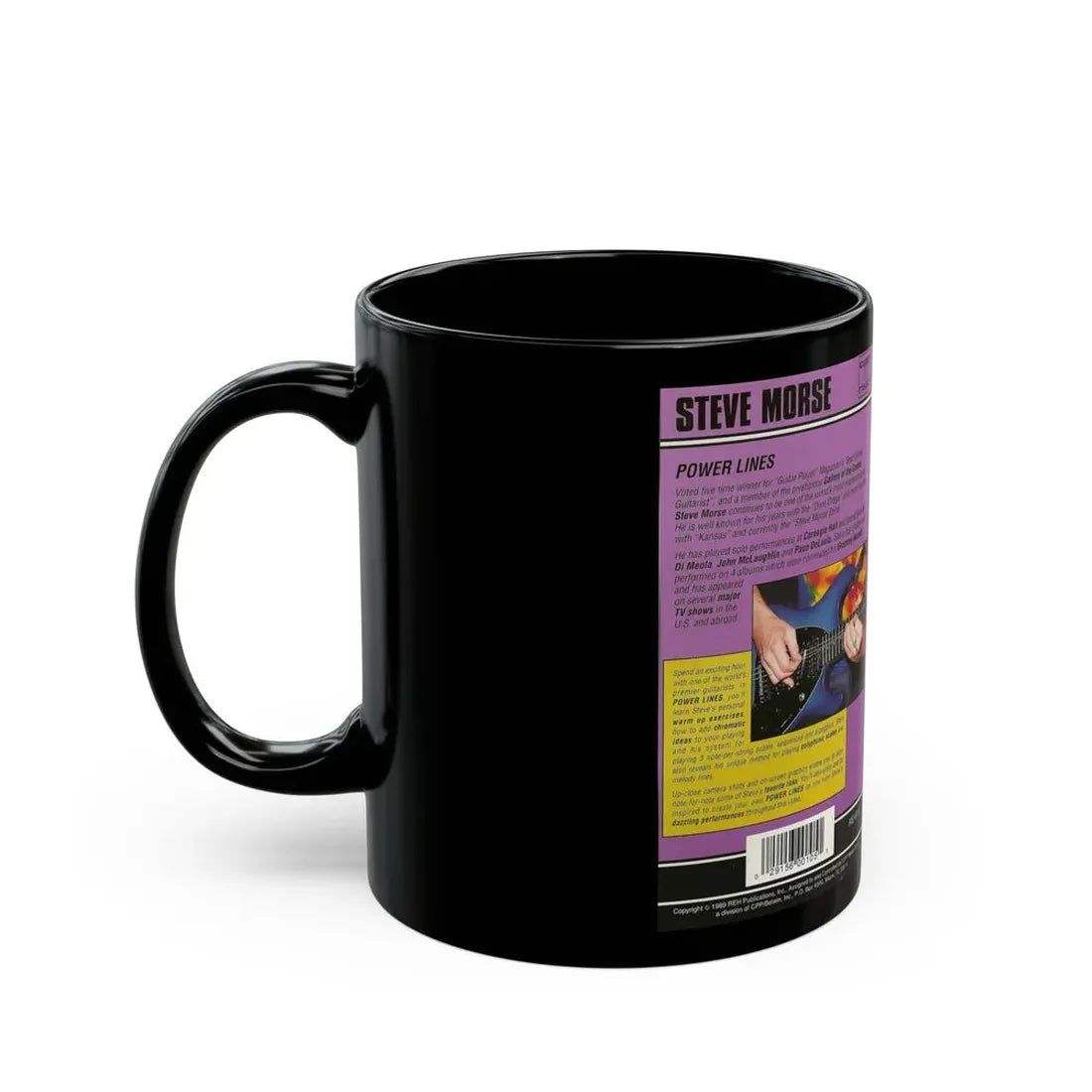 STEVE MORSE POWER LINES (VHS COVER) - Black Coffee Mug - Go Mug Yourself