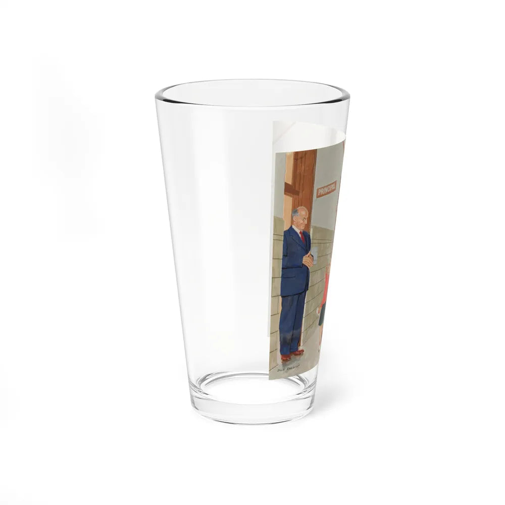 Sticking out His Tongue, The Saturday Evening Post cover, February 7, 1959 (Magazine Illustration) Pint Glass 16oz - Go Mug Yourself