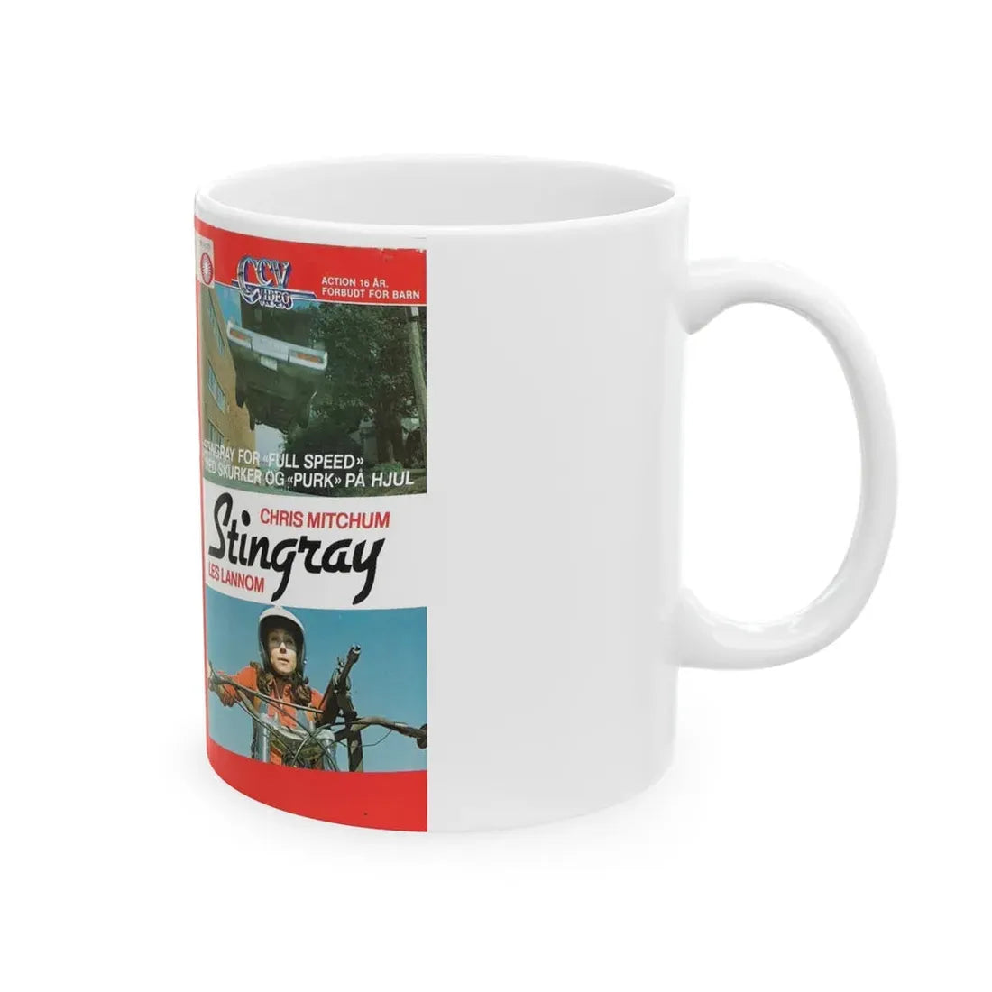 STINGRAY (VHS COVER) - White Coffee Mug - Go Mug Yourself