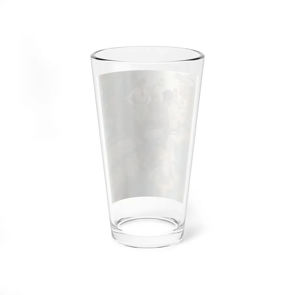 Stopped on the Tracks, story illustration, 1927 (Magazine Illustration) Pint Glass 16oz - Go Mug Yourself