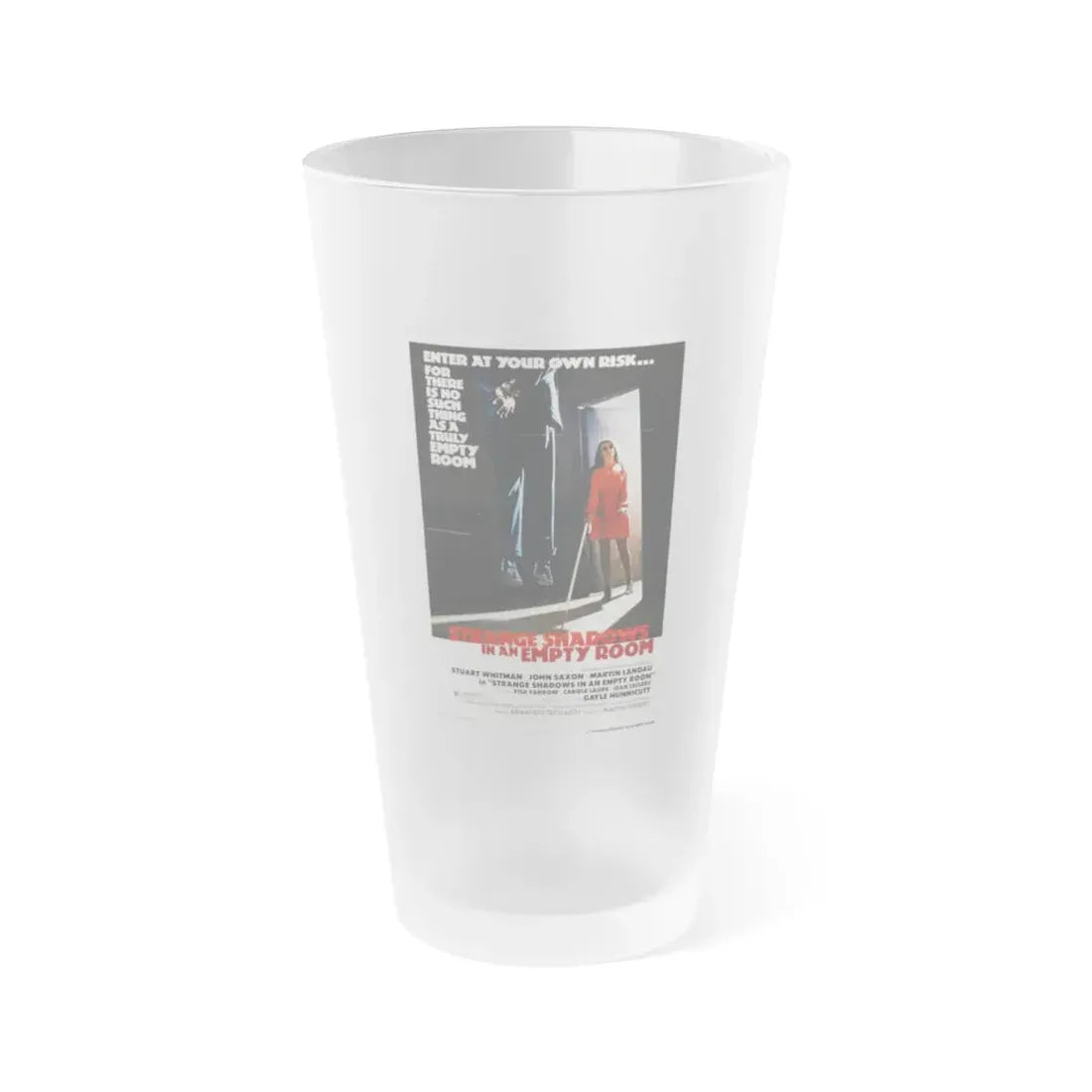 STRANGE SHADOWS IN AN EMPTY ROOM 1976 Movie Poster - Frosted Pint Glass 16oz Default Title - Go Mug Yourself