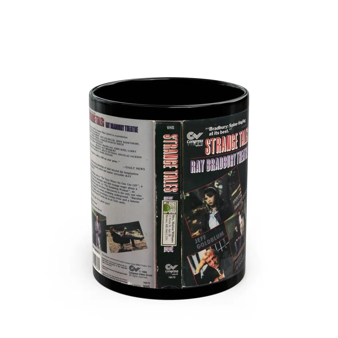 STRANGE TALES RAY BRADBURY THEATRE (VHS COVER) - Black Coffee Mug 11oz - Go Mug Yourself