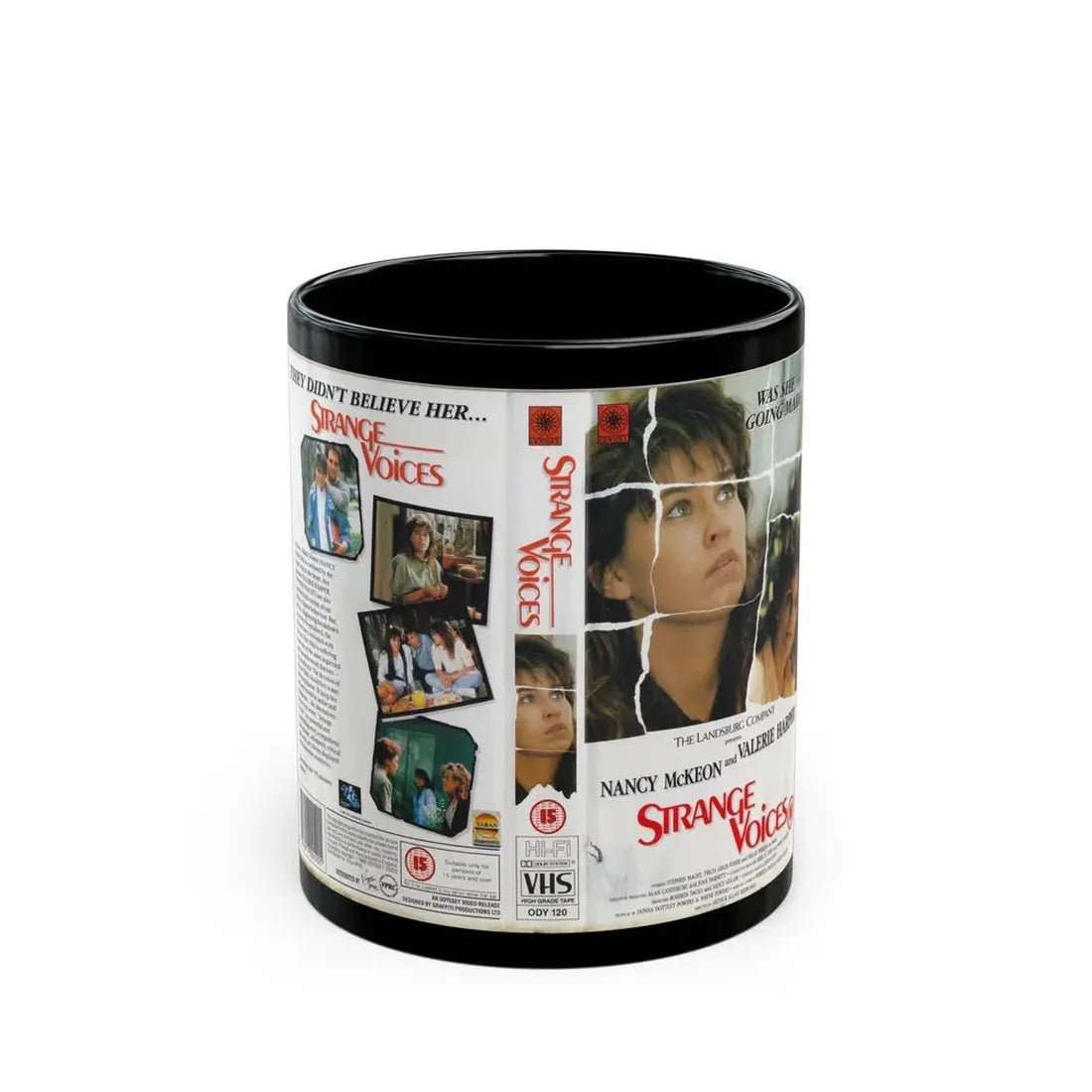 STRANGE VOICES VALERIE HARPER (VHS COVER) - Black Coffee Mug 11oz - Go Mug Yourself