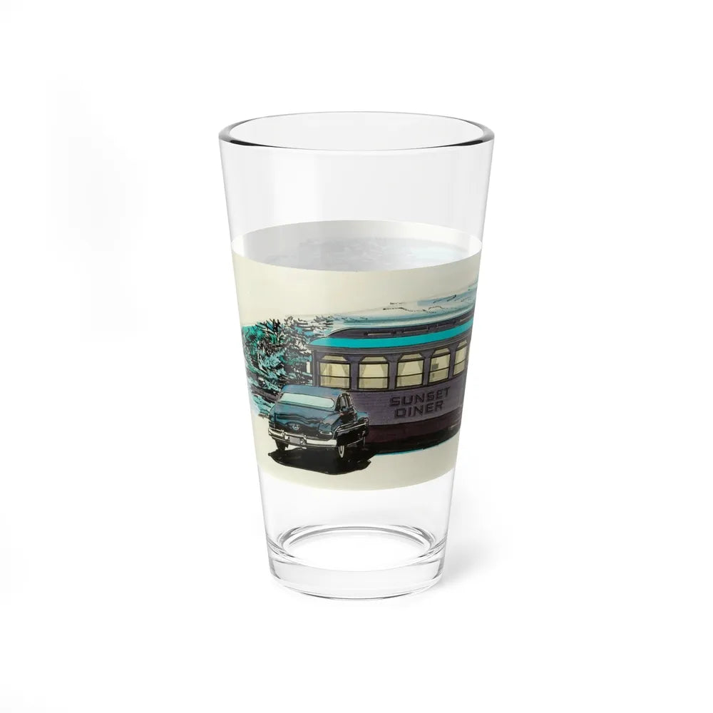 Strangers in the Night, Saturday Evening Post illustration (Magazine Illustration) Pint Glass 16oz - Go Mug Yourself