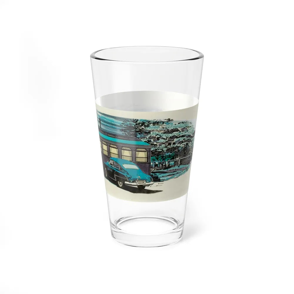 Strangers in the Night, Saturday Evening Post illustration (Magazine Illustration) Pint Glass 16oz - Go Mug Yourself