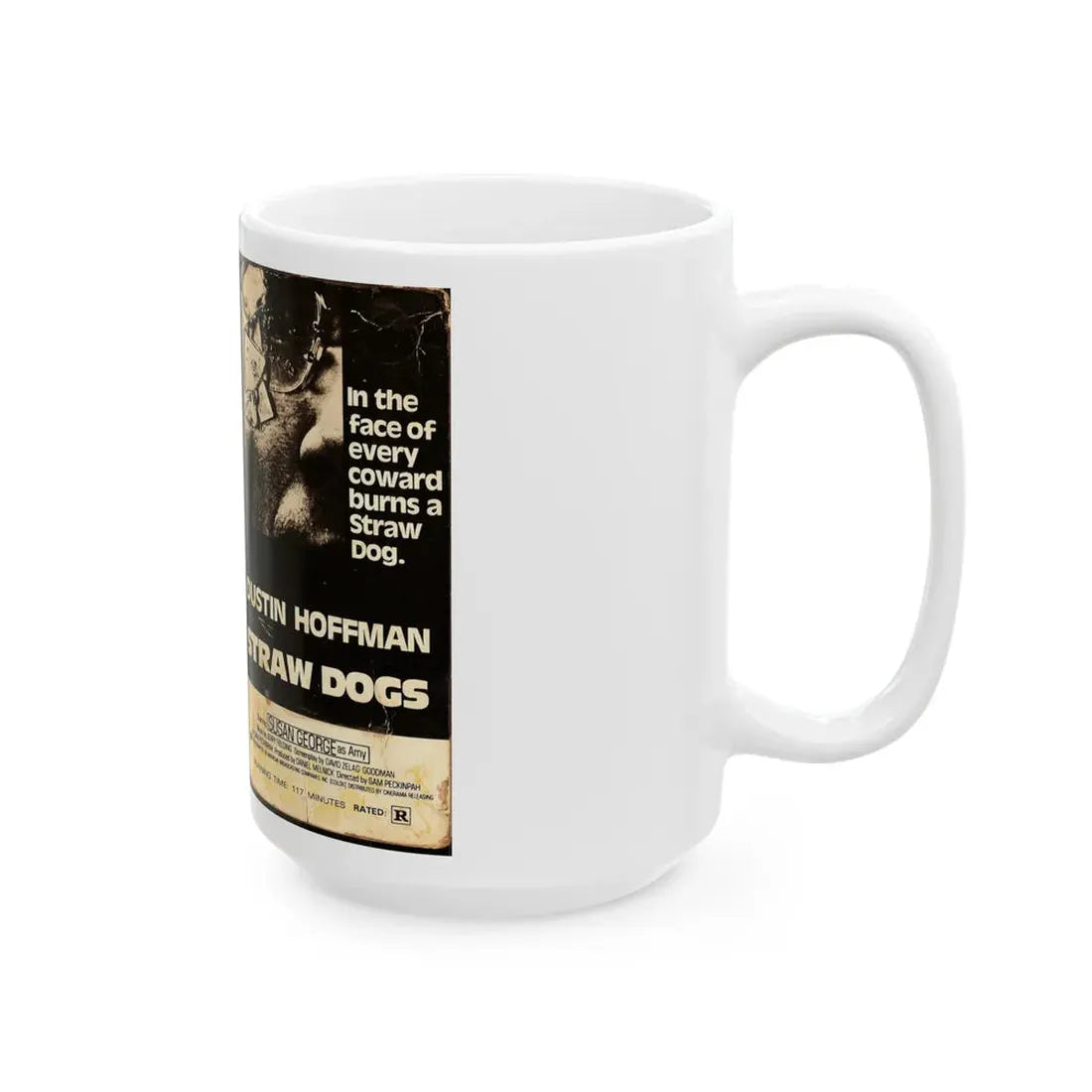STRAW DOGS (VHS COVER) - White Coffee Mug - Go Mug Yourself