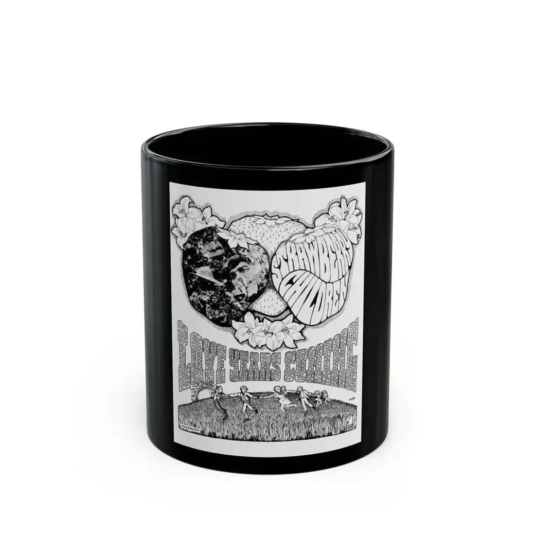 Strawberry Children 1967 (Music Poster) Black Coffee Mug 11oz - Go Mug Yourself