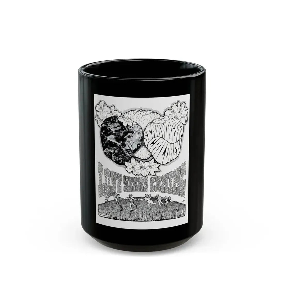 Strawberry Children 1967 (Music Poster) Black Coffee Mug 15oz - Go Mug Yourself