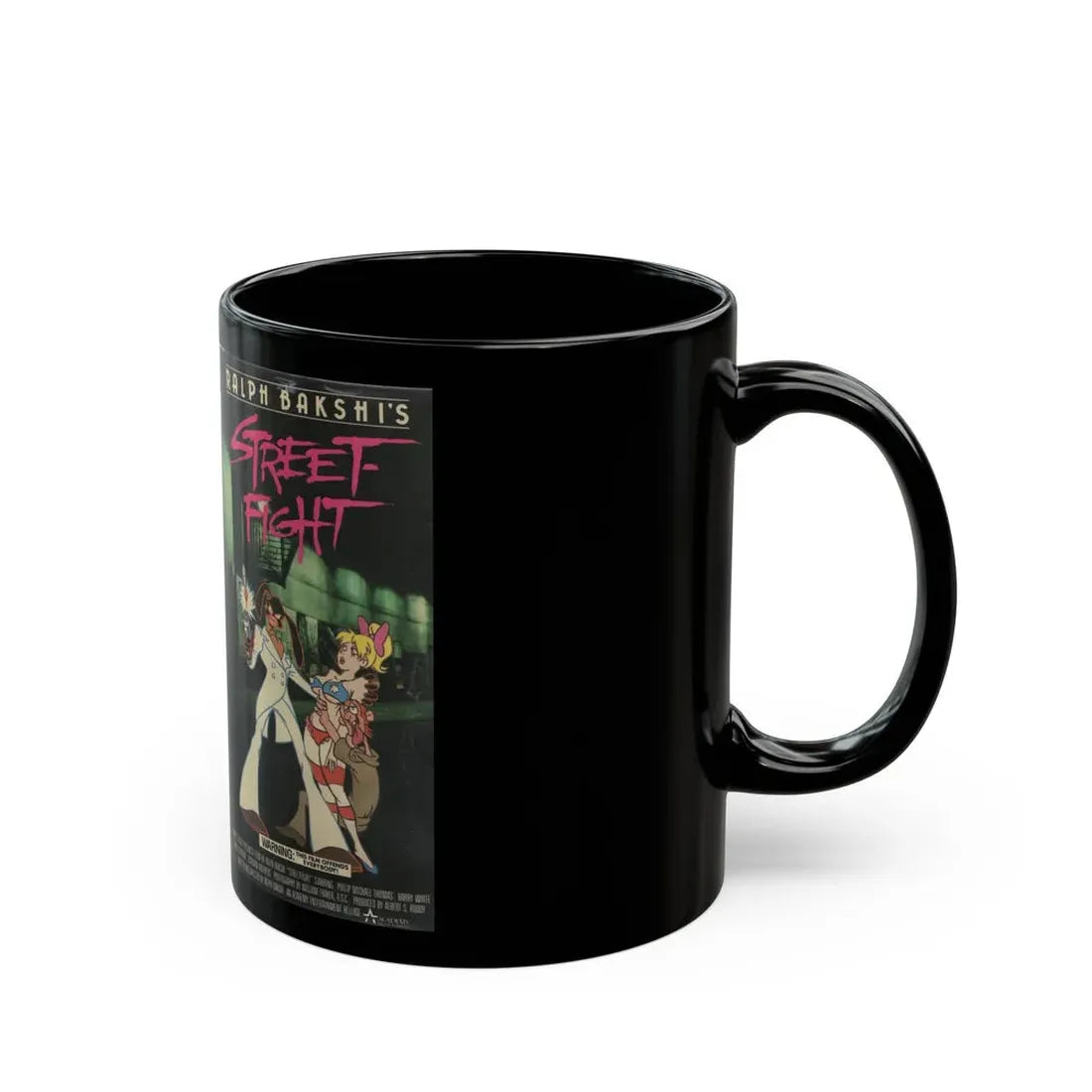 STREET FIGHT RALPH BASKHIS (VHS COVER) - Black Coffee Mug - Go Mug Yourself