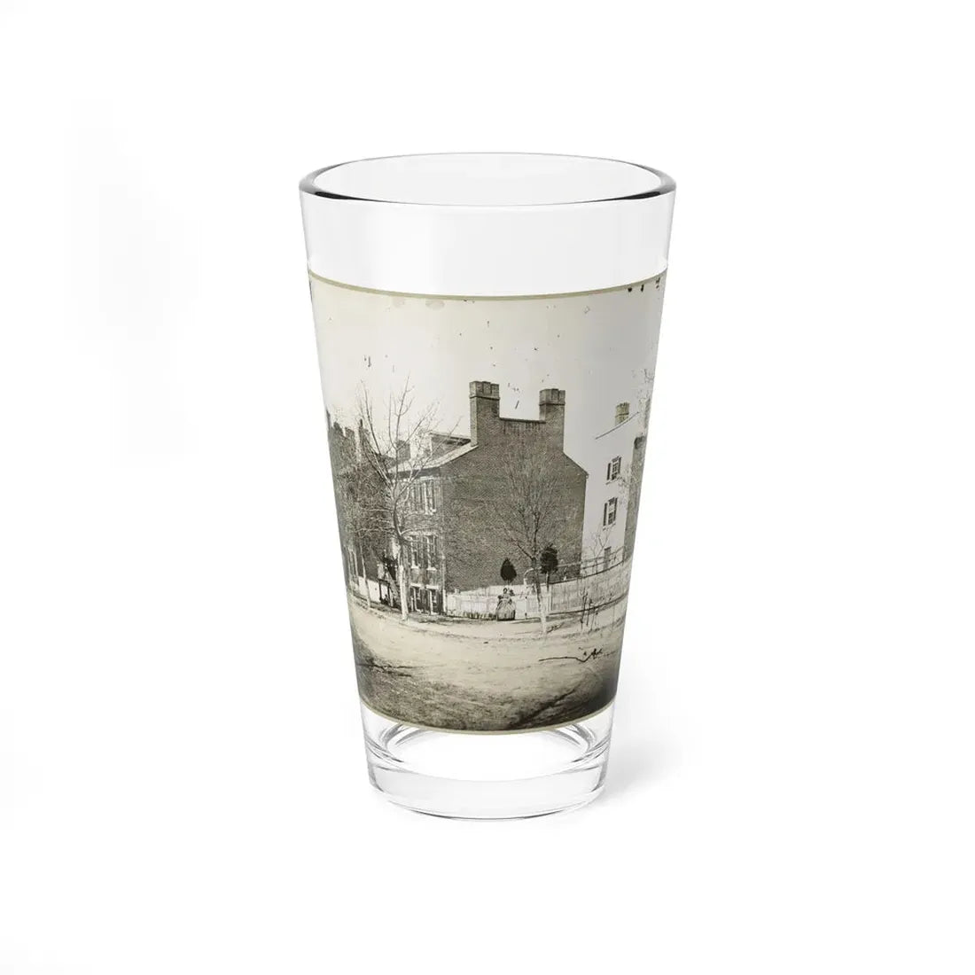 Street View Of A Row Of Houses (U.S. Civil War) Pint Glass 16oz 16oz - Go Mug Yourself