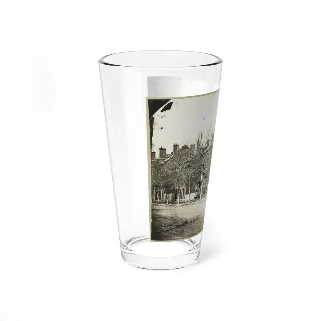 Street View Of A Row Of Houses (U.S. Civil War) Pint Glass 16oz - Go Mug Yourself