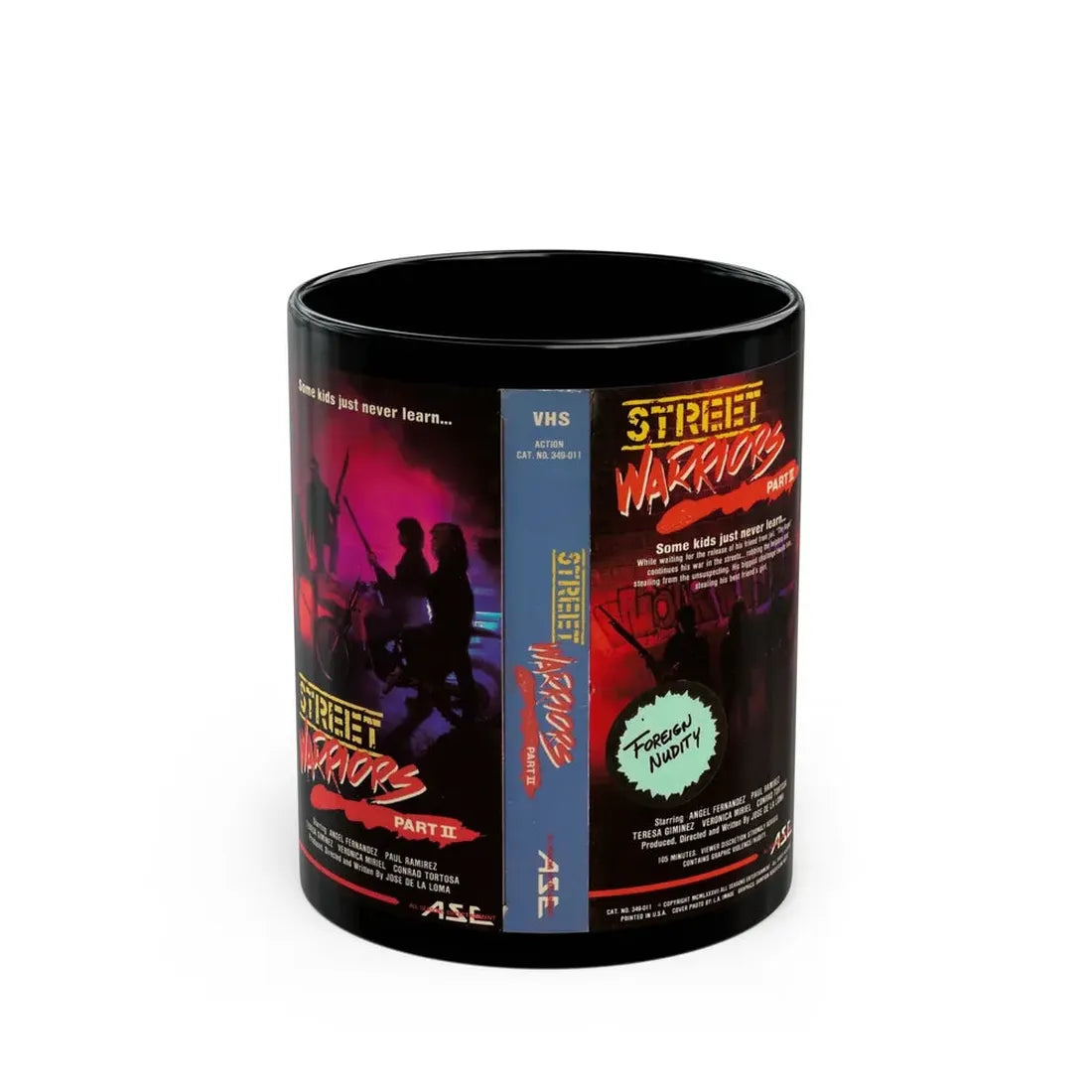 STREET WARRIORS PART 2 (VHS COVER) - Black Coffee Mug 11oz - Go Mug Yourself