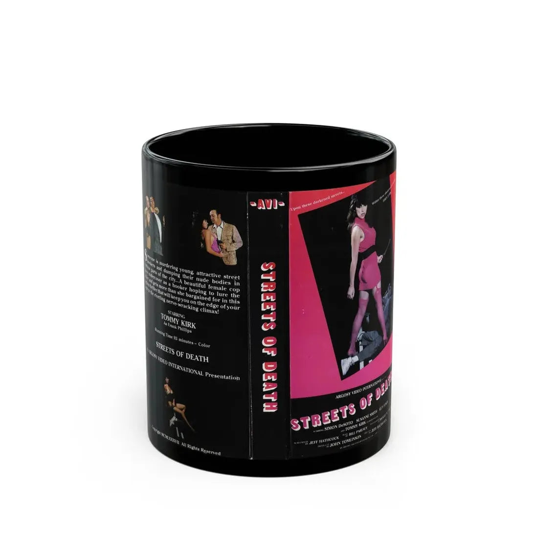STREETS OF DEATH (VHS COVER) - Black Coffee Mug 11oz - Go Mug Yourself