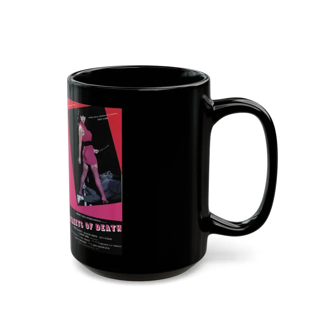 STREETS OF DEATH (VHS COVER) - Black Coffee Mug - Go Mug Yourself